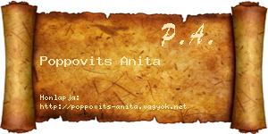 Poppovits Anita névjegykártya